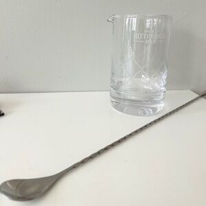 New Cocktail Stirring Glass & Mixing Spoon